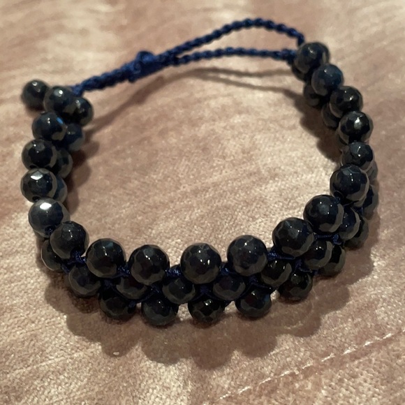 GENUINE Chalcedony Briolette Beaded Bracelet NWOTS - Picture 1 of 13